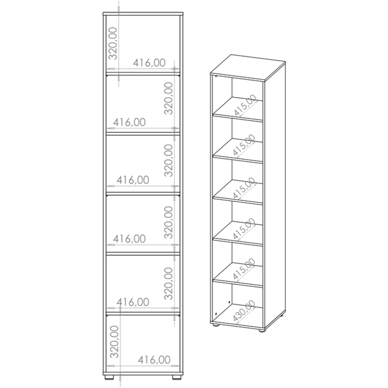 Regał MAXIS 08 czarny - obrazek 4