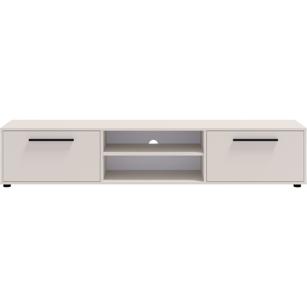 Komoda RTV MAXIS 10 kaszmir 190 cm – minimalistyczna elegancja i funkcjonalność w nowoczesnym stylu - obrazek 3