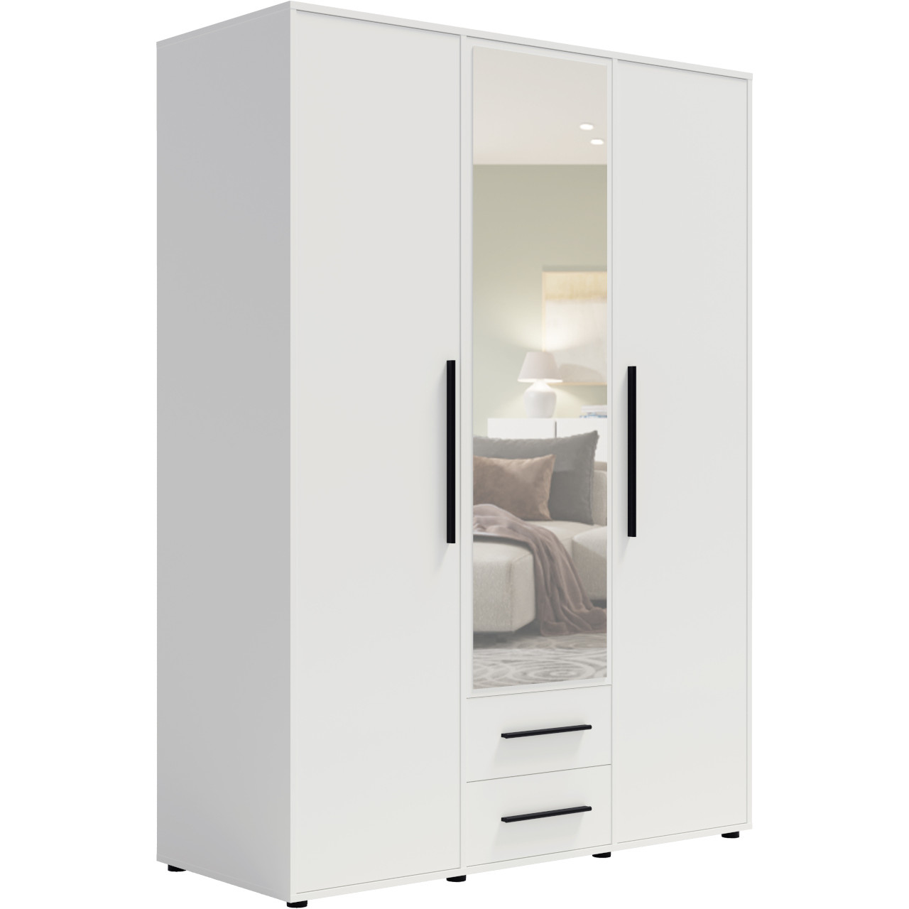 Szafa z lustrem MAXIS 12 biały