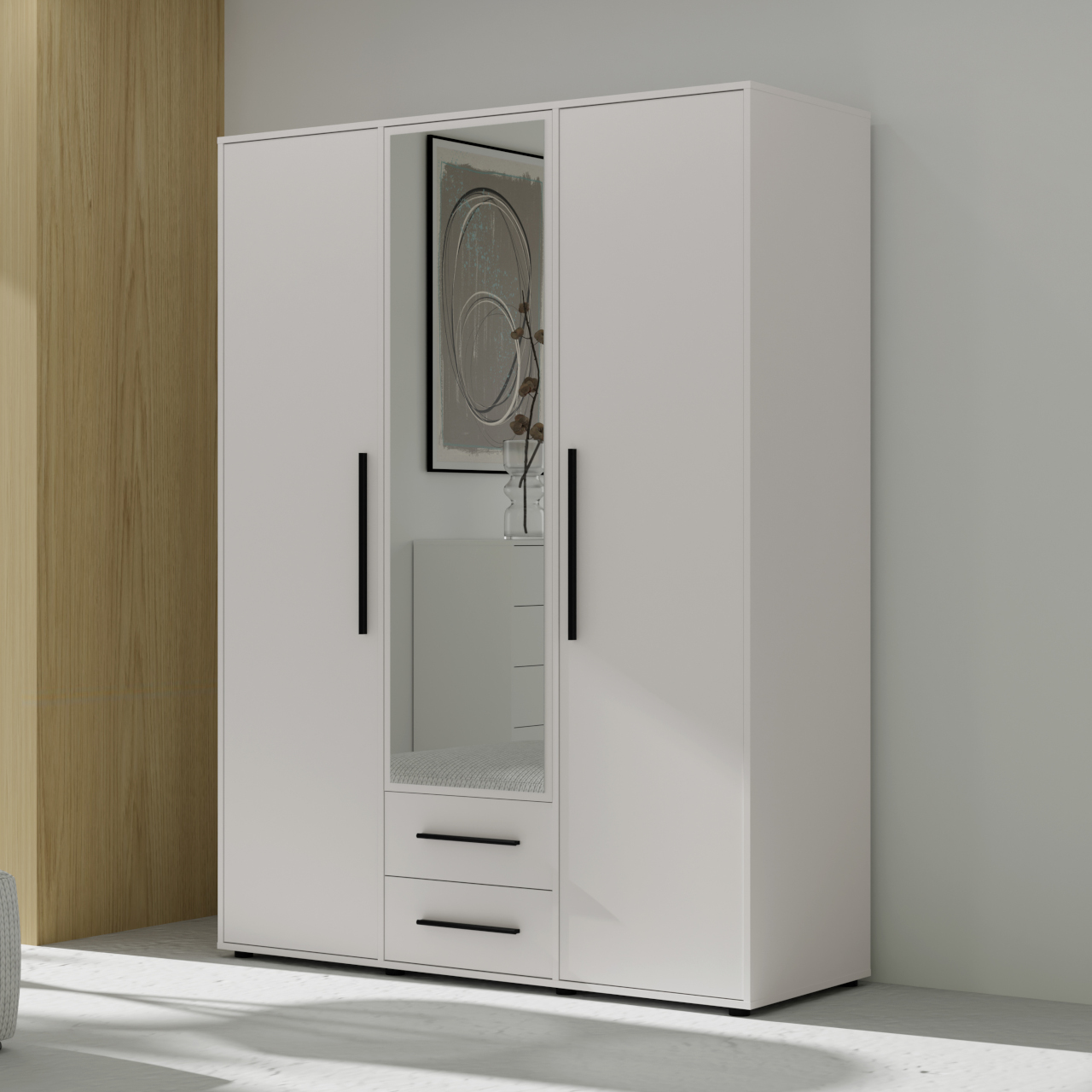 Szafa z lustrem MAXIS 12 biały - obrazek 7