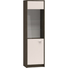 Witryna AVANTI 02 dąb windmill ciemny / kaszmir połysk