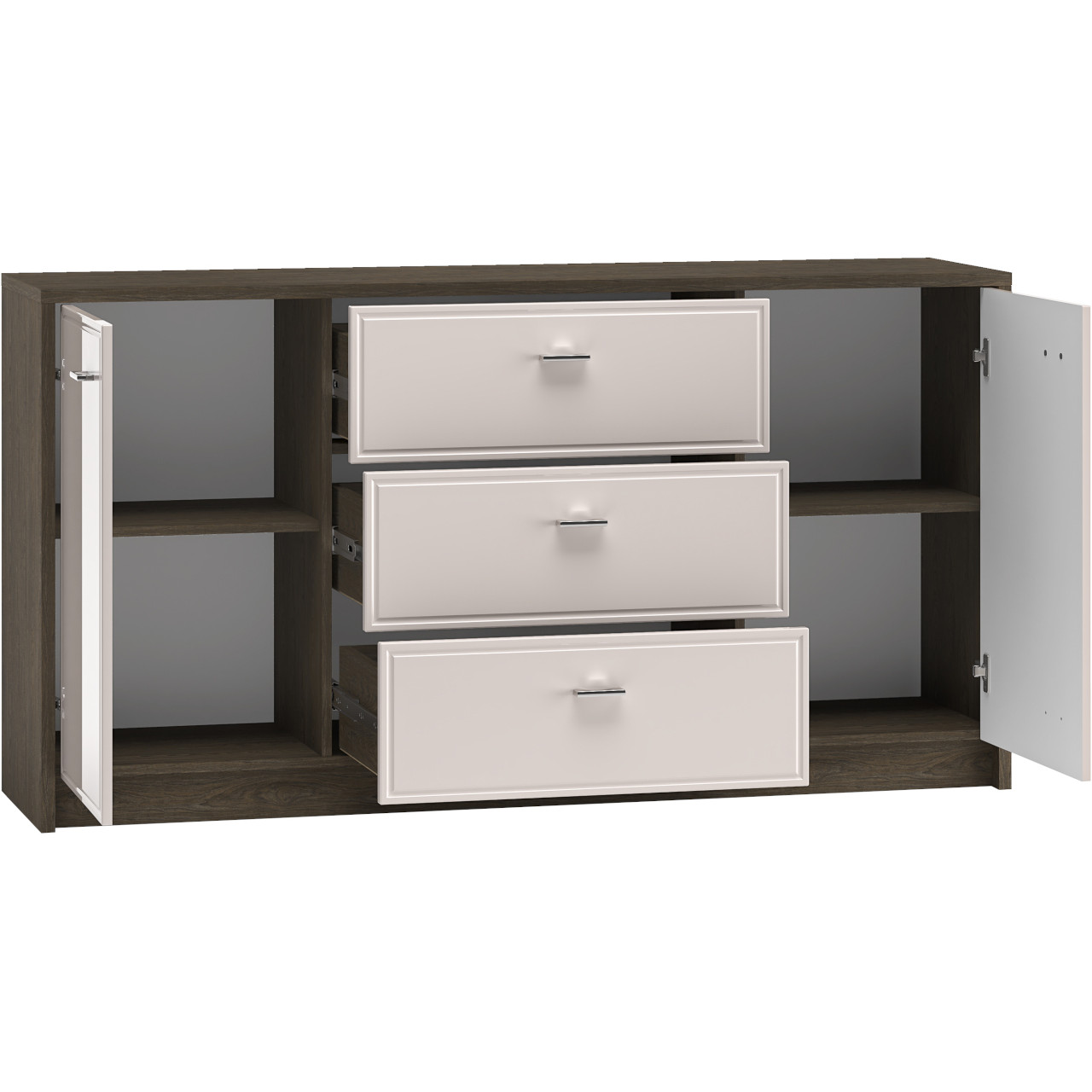 Komoda AVANTI 04 dąb windmill ciemny / kaszmir połysk - obrazek 4