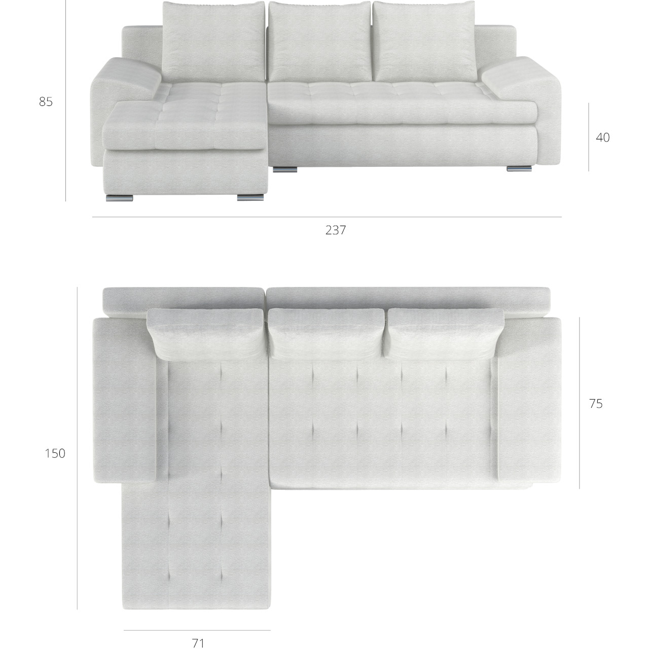 Narożnik MIO castel 91 lewy - obrazek 4