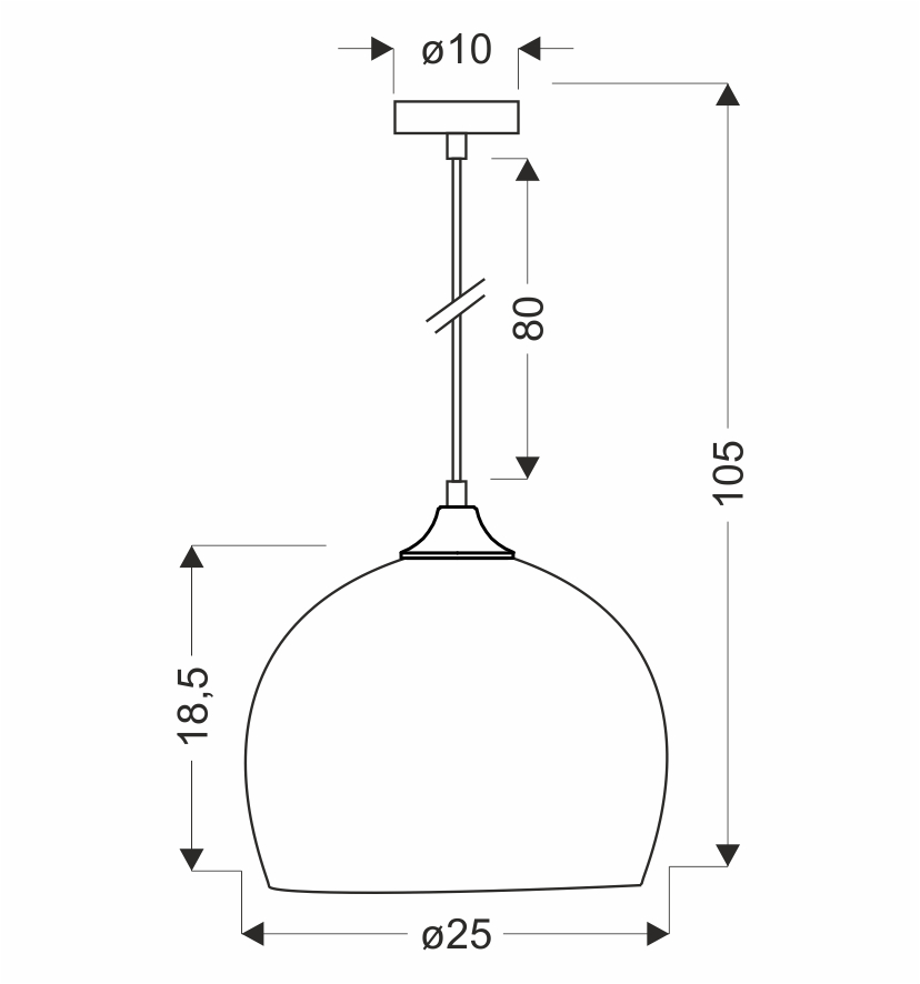 Lampa wisząca PONTE 1x40W E27 czarna z oliwkowym kloszem, nowoczesna oprawa sufitowa do kuchni, jadalni, salonu, minimalistyczny design - obrazek 3