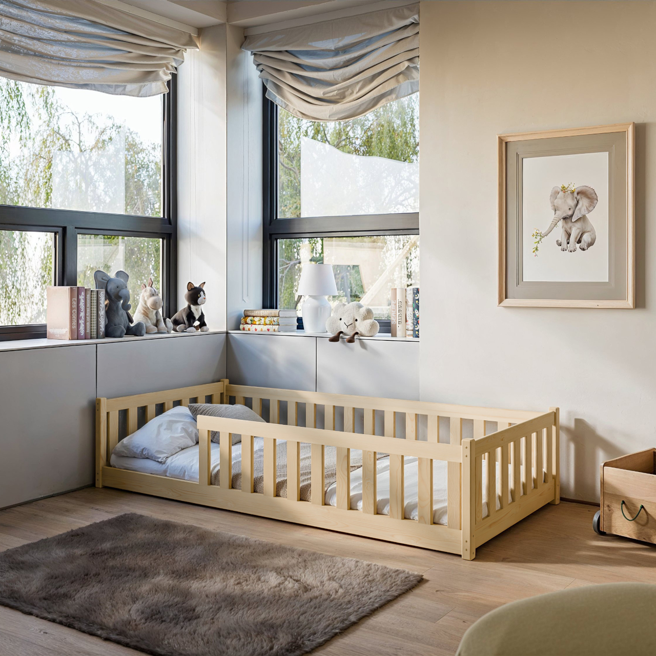 Drewniane łóżko BALLE 80x160 - obrazek 7