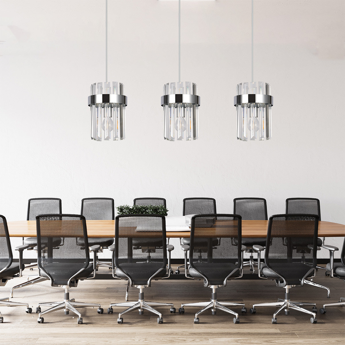 Lampa wisząca Vetro chrom 3xE14 - obrazek 3