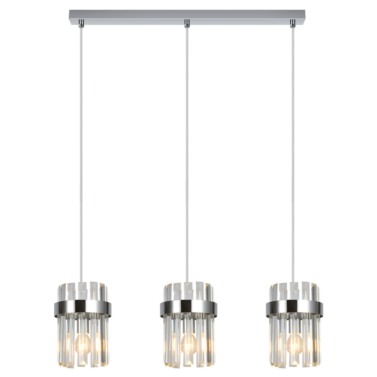 Lampa wisząca Vetro chrom 3xE14 - obrazek 4