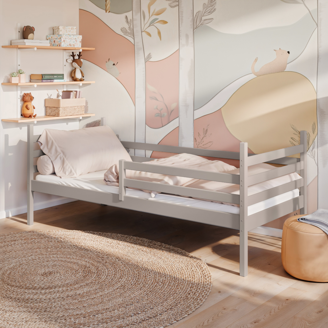 Drewniane łóżko LEMAN 80x160