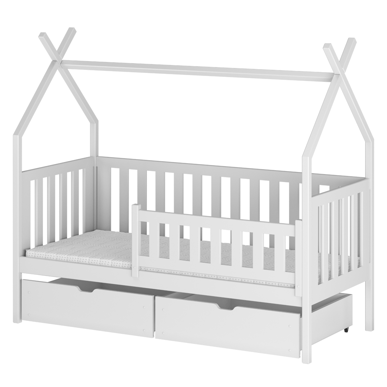 Drewniane łóżko BASIM 80x180