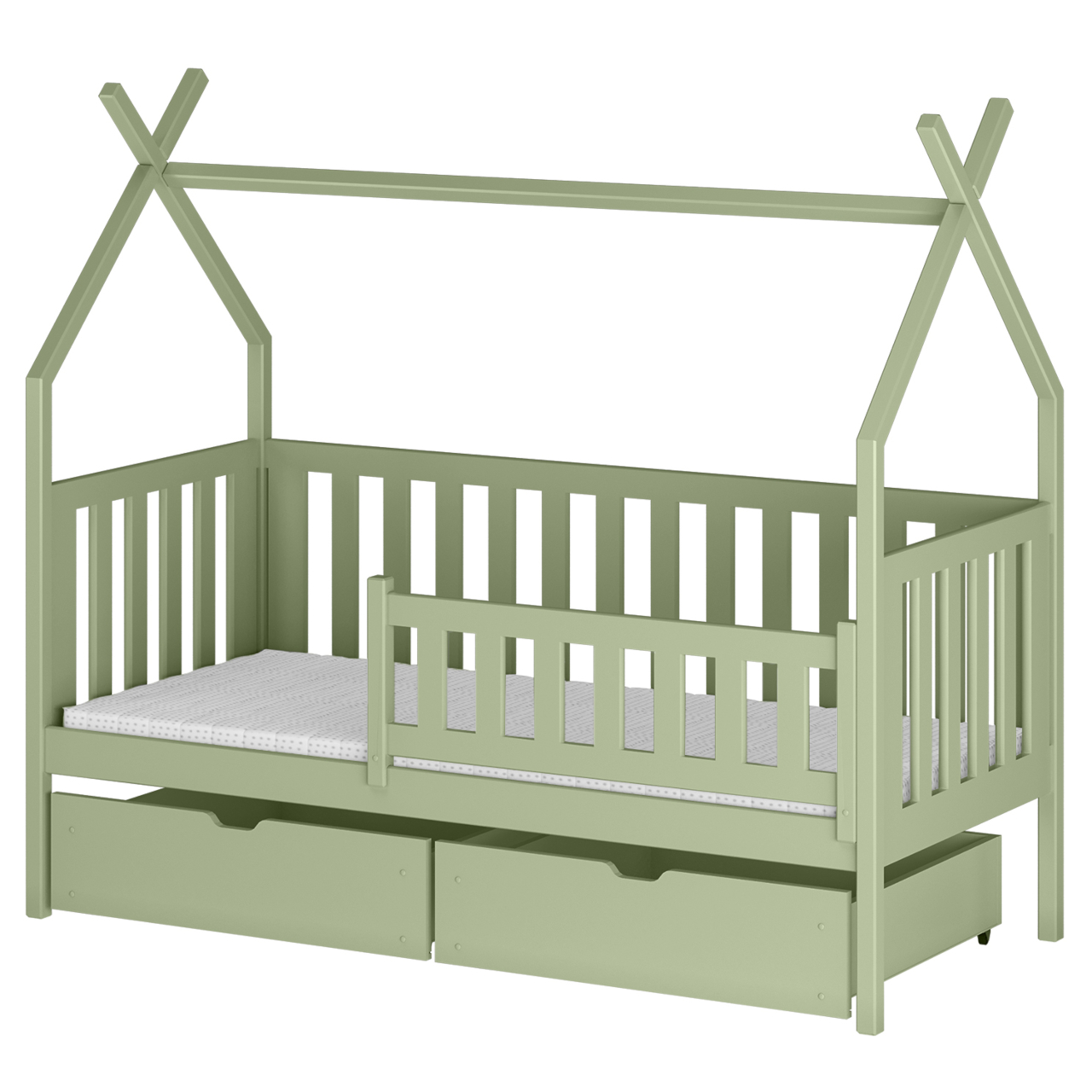 Drewniane łóżko BASIM 80x180 - obrazek 6