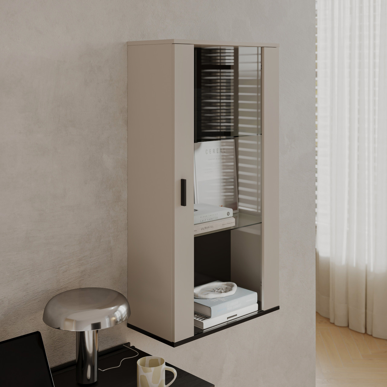 Witryna wisząca SINDI SH2J kaszmir / czarny - obrazek 4