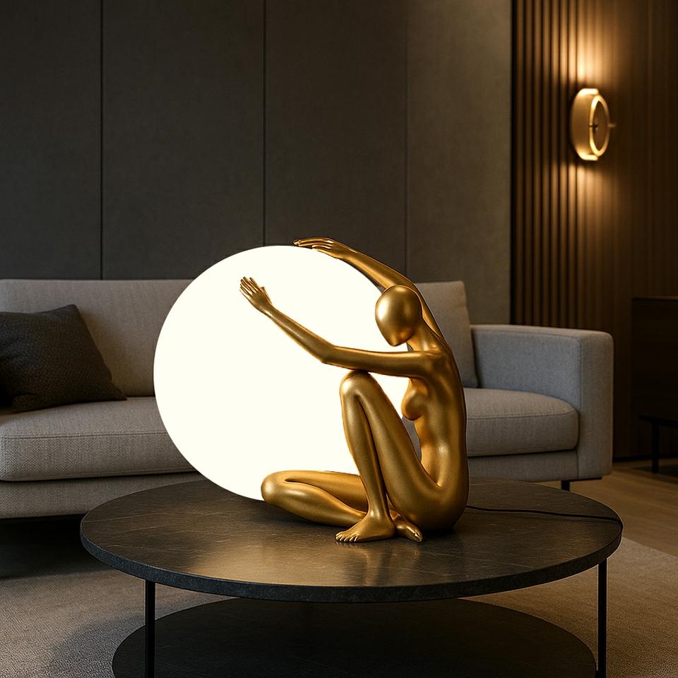 MOOSEE lampa stołowa UOMO 50 złota - obrazek 8