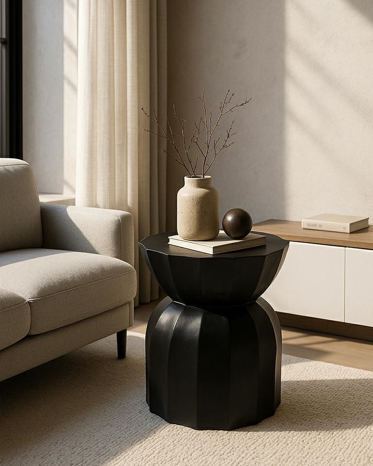 MaMaison stolik ROLLING czarny / drewno - obrazek 5