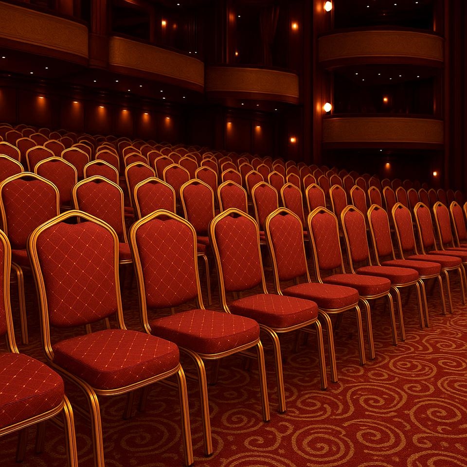 Krzesło bankietowe / konferencyjne HEROS czerwone / złote - obrazek 12