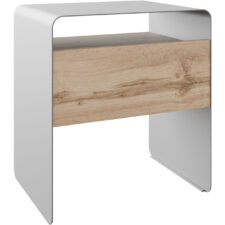 Stolik nocny SOCHI biały / dąb wotan