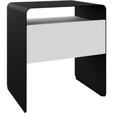 Stolik nocny SOCHI czarny / biały