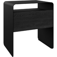 Stolik nocny SOCHI czarny / czarne drewno