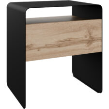 Stolik nocny SOCHI czarny / dąb wotan