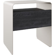 Stolik nocny SOCHI kaszmir / czarne drewno