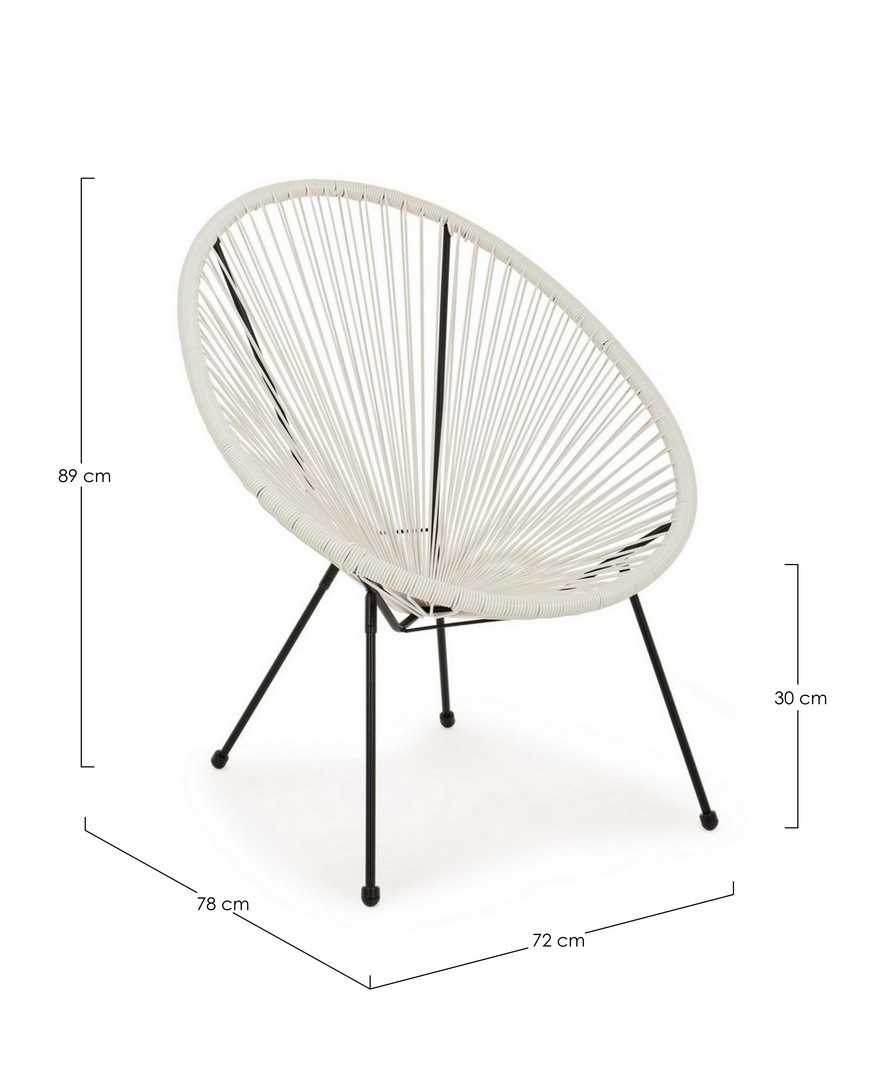 BIZZOTTO krzesło ogrodowe PARKER białe - obrazek 6