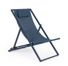 BIZZOTTO leżak ogrodowy składany TAYLOR niebieski