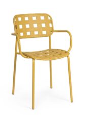 BIZZOTTO krzesło ogrodowe CLOVER ARM żółte