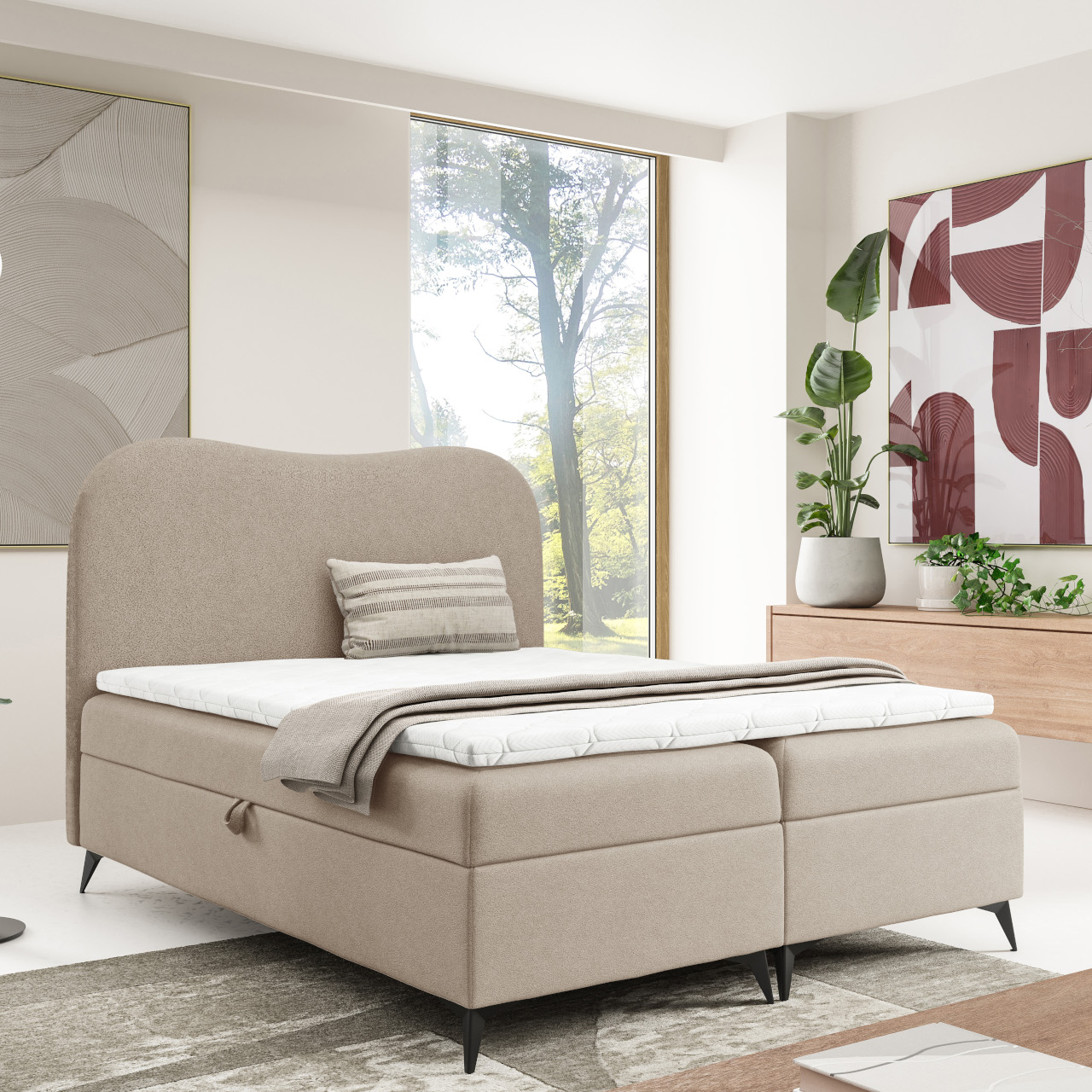 Łóżko kontynentalne AUDE 180x200 #presonalizuj - obrazek 7