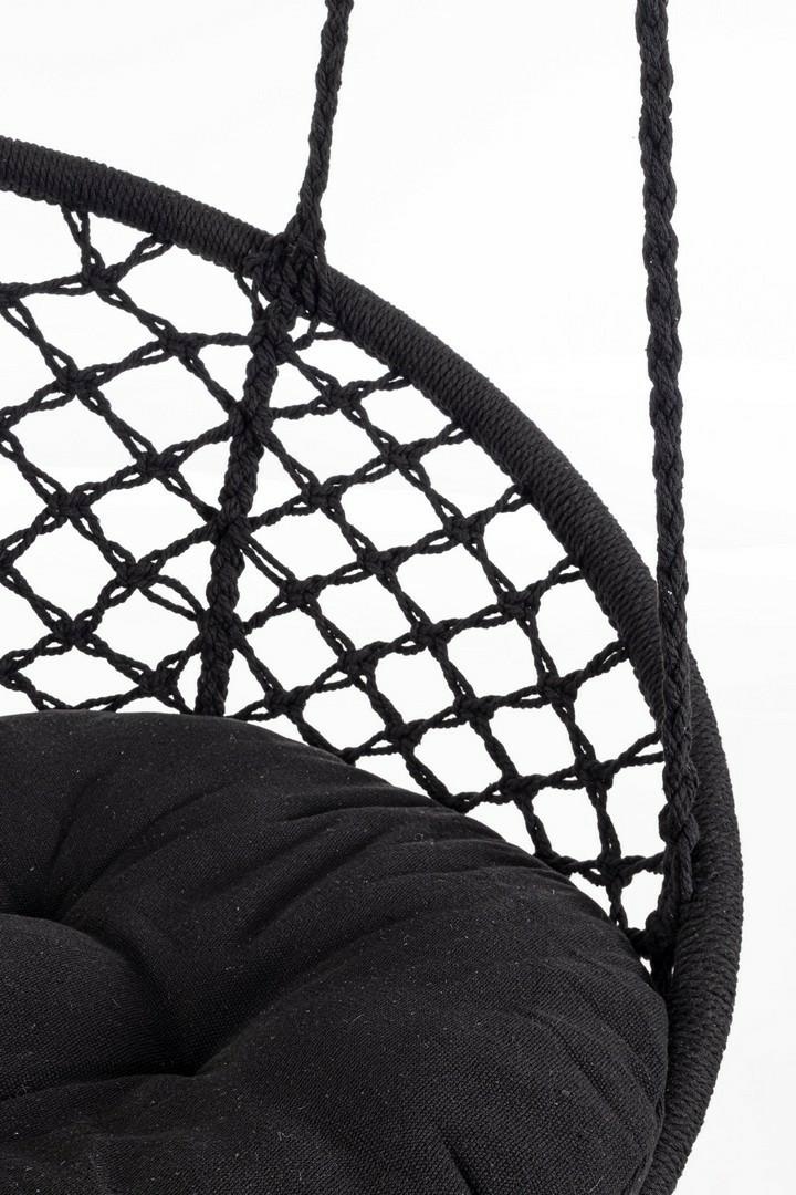 BIZZOTTO fotel wiszący ogrodowy JAVIER czarny - obrazek 3