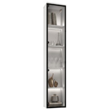 Witryna FIGO 03 biały – elegancka witryna wisząca z przeszkleniem