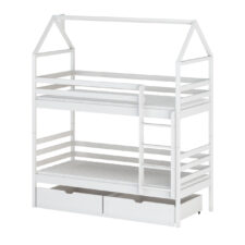 Drewniane łóżko piętrowe ALEXIS 90x200