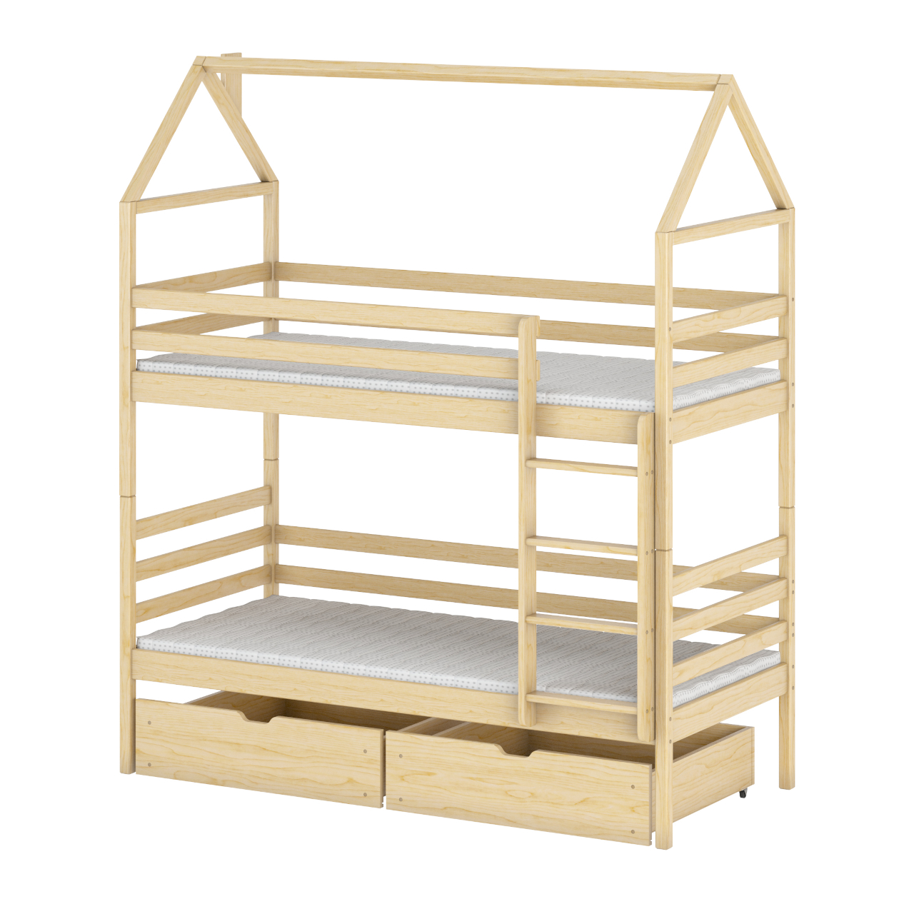 Drewniane łóżko piętrowe ALEXIS 80x180 - obrazek 3