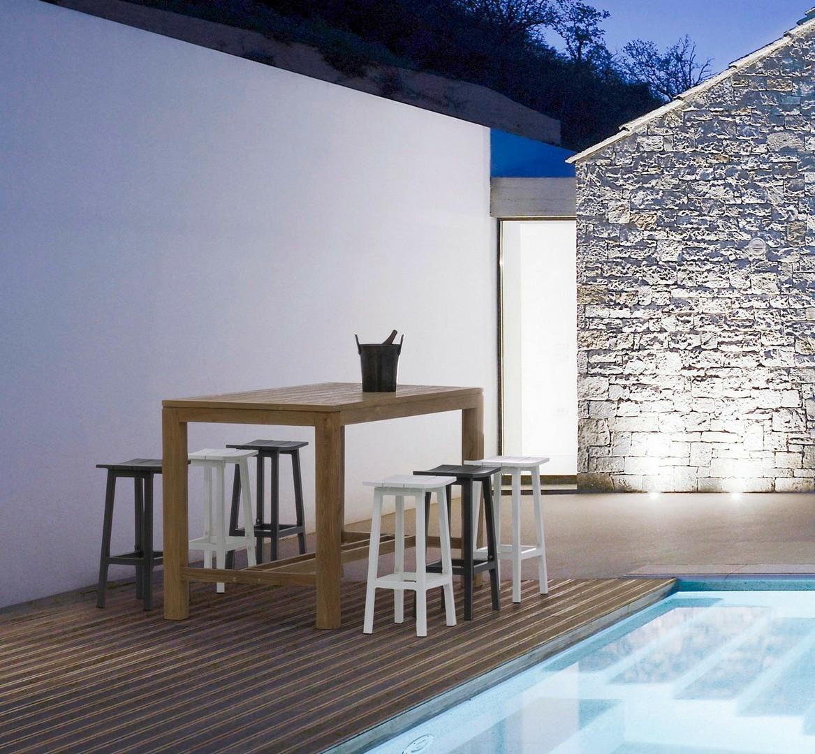 BIZZOTTO krzesło barowe ogrodowe SKIPPER 71 białe - obrazek 9