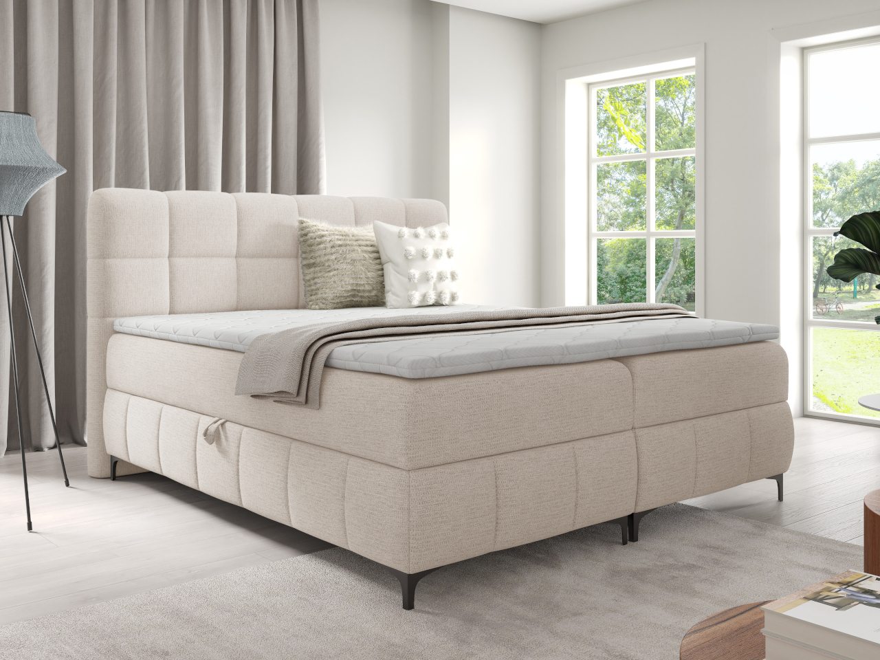 Łóżko kontynentalne ELLIS 200x200 aragon 01 - obrazek 6