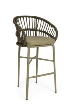 BIZZOTTO krzesło barowe ogrodowe ODIVELAS zielone