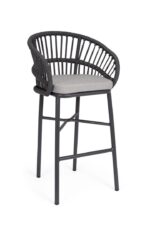 BIZZOTTO krzesło barowe ogrodowe ODIVELAS czarne