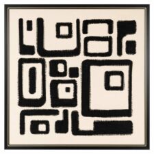 RICHMOND obraz SHANITA 105x105 cm biało-czarny