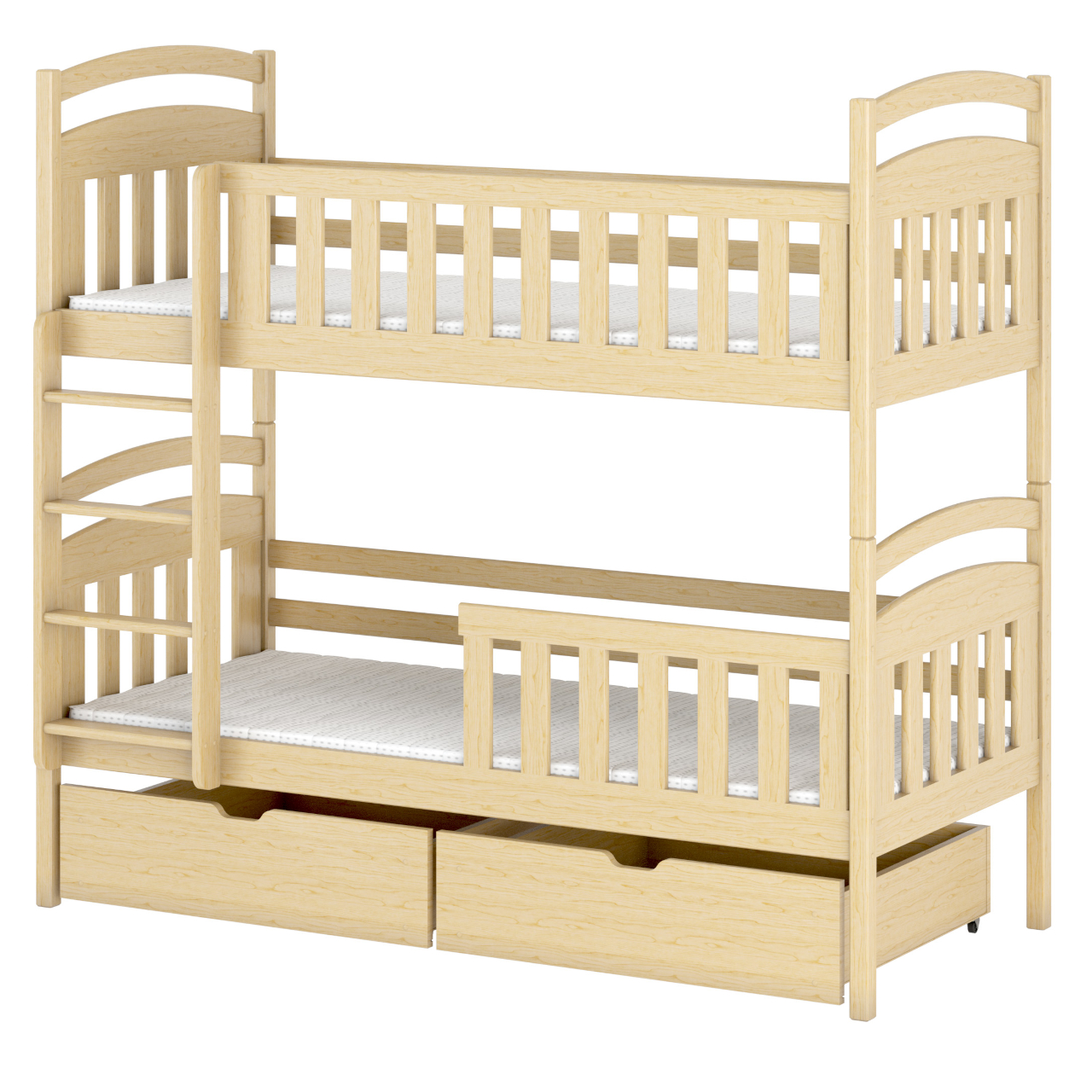 Drewniane łóżko piętrowe BRUCE 90x200 - obrazek 3