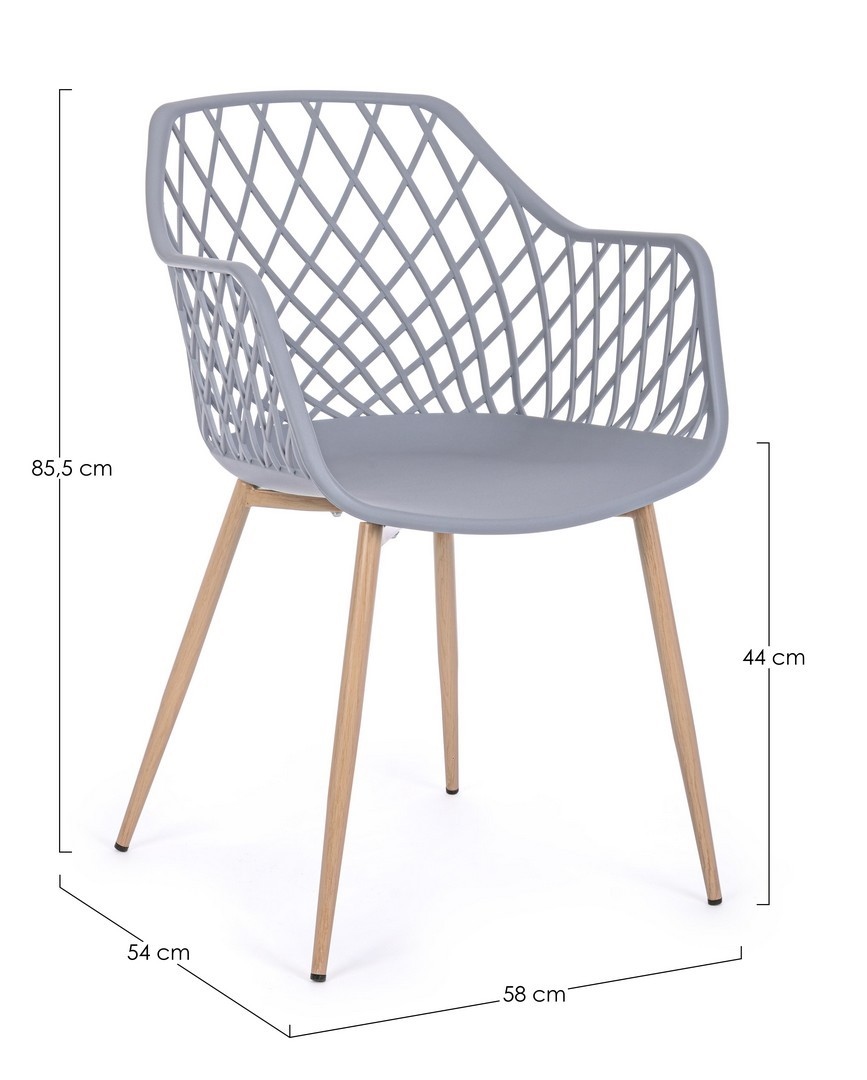 BIZZOTTO krzesło OPTIK szare - obrazek 8