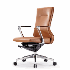 Fotel Biurowy Mysen Low ML Przód skóra naturalna / tył skóra ekologiczna
