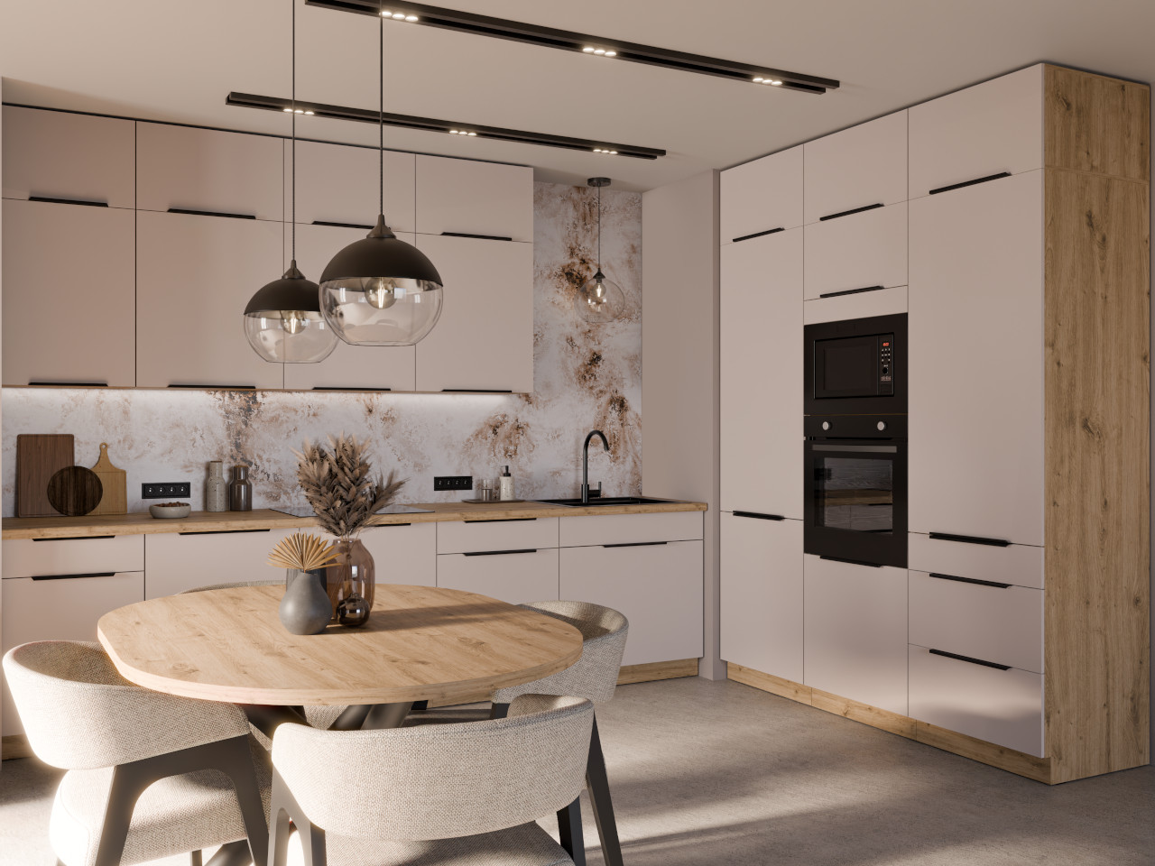 Słupek kuchenny 60 IBARA 40 dąb artisan / kaszmir - obrazek 6