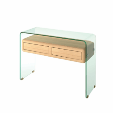 Sauda konsola szklana nowoczesna WD Jasny dąb