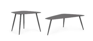 BIZZOTTO zestaw stolików ogrodowych YVONNE FLARED szary