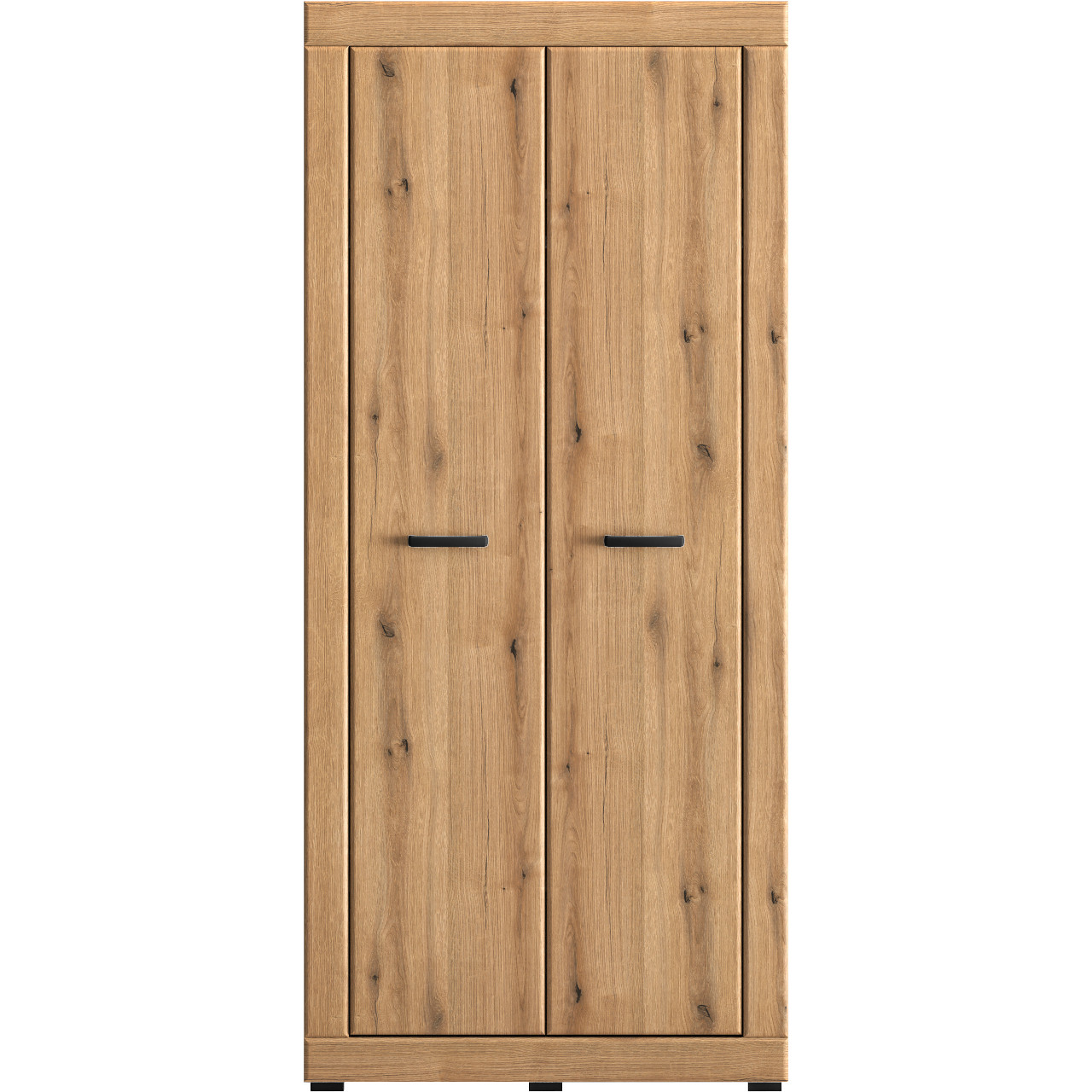 Szafa dwudrzwiowa DORIS 01 dąb evoke z drążkiem ubraniowym i cichym domykiem - obrazek 3