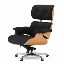 Fotel Biurowy Lucera inspirowany Velvet Jasny dąb Czarny (YA2313-20)