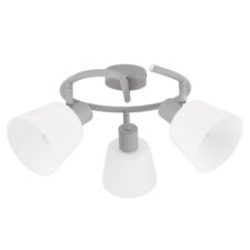Lampa sufitowa GINKO szara 3x40W E14 uniwersalny styl do salonu kuchni sypialni przedpokoju