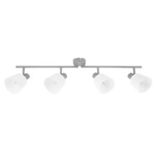 Lampa sufitowa GINKO listwa szara 4x40W E14 nowoczesne oświetlenie do salonu kuchni jadalni przedpokoju