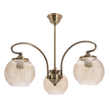Lampa wisząca TORES stare złoto 3x60W E27 klasyczna oprawa sufitowa do salonu jadalni sypialni