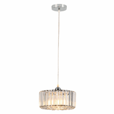 Okrągła lampa wisząca Vetro chrom 1xE27