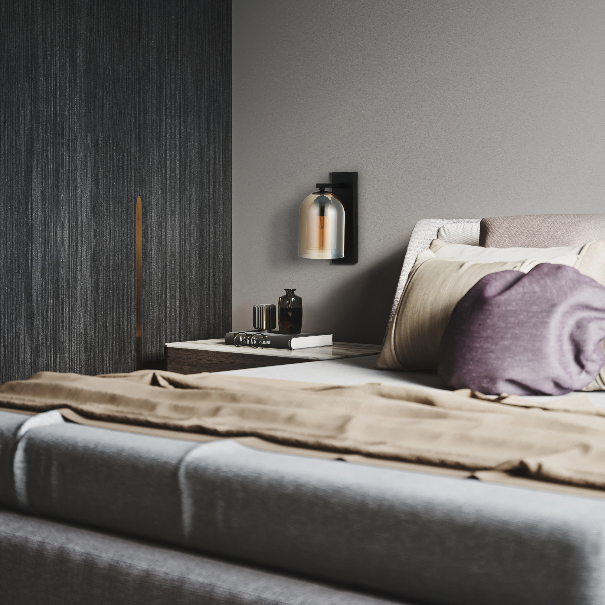 Kinkiet Elaris bursztynowy 1xE27 - obrazek 3