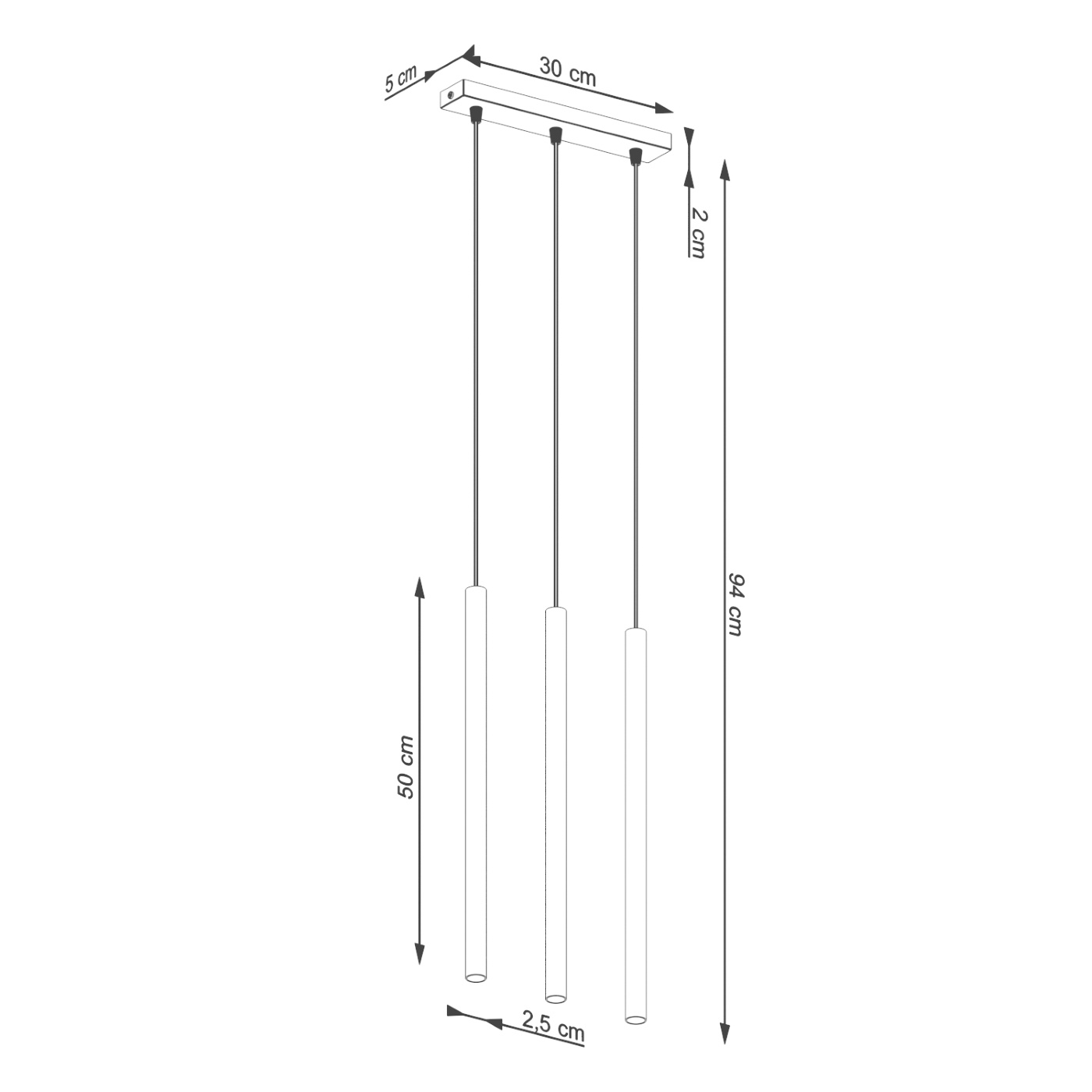 Lampa wisząca PASTELO 3 ochra czerwona - obrazek 9